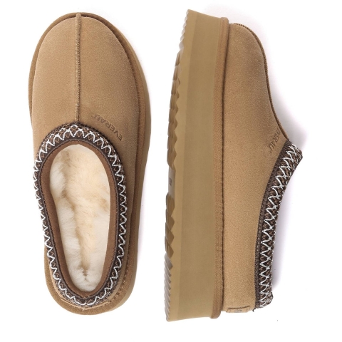 EVER AU Dames Leren Pantoffels - Wonga