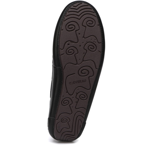 EVER AU Dames Leren Loafers - Grebes