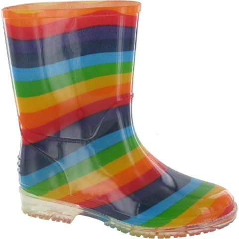 Cotswold PVC Jnr Pvc Meisjesregenlaarzen Met Regenboog