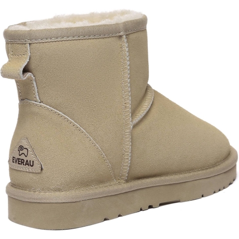 EVER AU Dames Leren Korte Laarzen - Ostrich