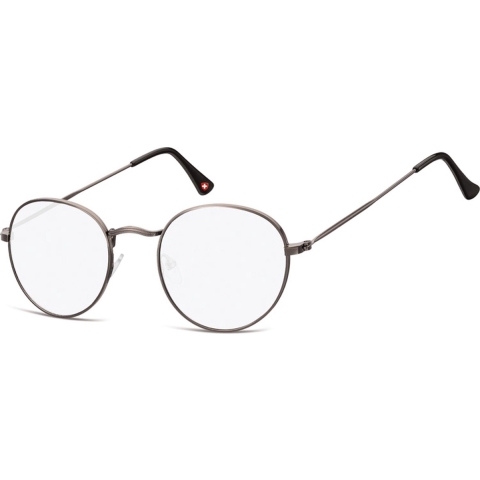 Montana Round Gunmetal Gray unisex vrouwelijke bril frames