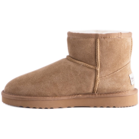 Aus Wooli "Bondi" Australië kort schapenvacht enkellaarsje, Tan