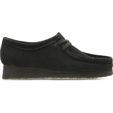 Clarks Wallabee Suede Damesschoenen - (Zwart)