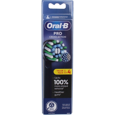 6x Oral-B Opzetborstels Pro Cross Action Zwart 4 stuks