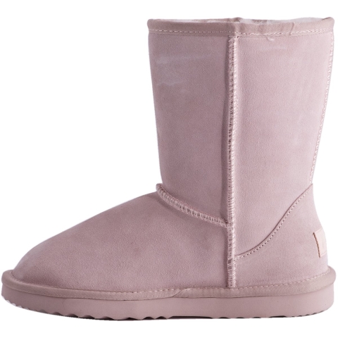 Aus Wooli "Cronulla" Australië Mid Calf Sheepskin Boot, Pale Pink