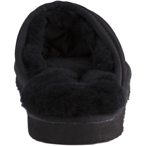 Aus Wooli "Manly" Australië Schapenvacht Wollen Pantoffels, Zwart