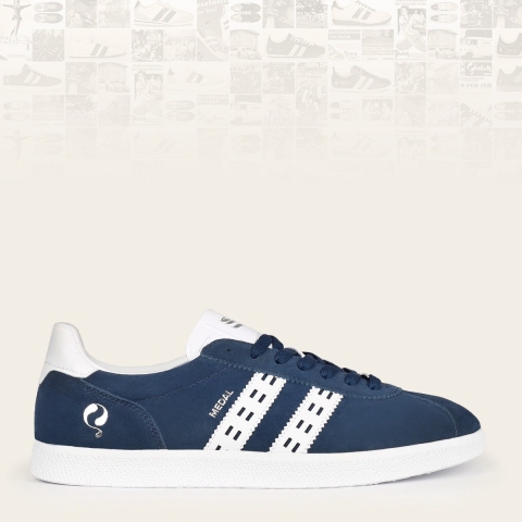 Q1905 Sneaker medal classic denimblauw/wit