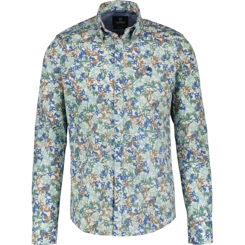 Lerros Heren overhemd 24214061 622 coastal sea blue