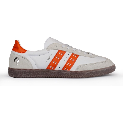 Q1905 Sneaker titanium wit/oranje