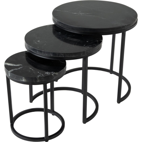 Kick Collection Kick salontafel marble set van 3 rond -