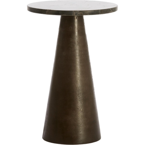 Light & Living bijzettafel Ø29x43 cm ynez donker marmer+donkr