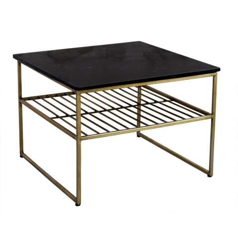 Livingfurn salontafel dian goud 55x55x44 marmer