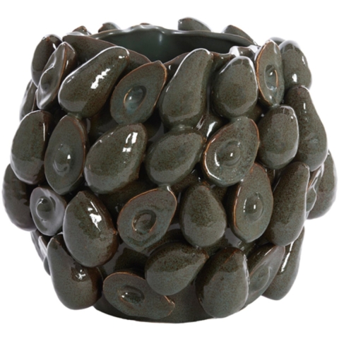 Light & Living vaas deco 36x35,5x31,5 cm avocado keramiek +groen
