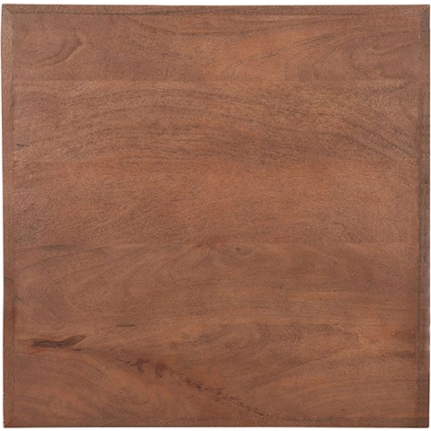 Home67 Tafelblad horeca espresso mangohout 70 x 70 cm