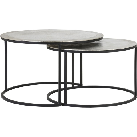 Light & Living salontafel talca set van 2 75x75x45cm -