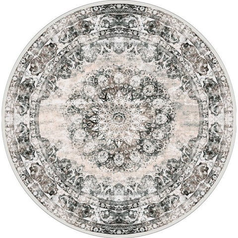 Veer Carpets Vloerkleed viola antraciet rond ø200 cm