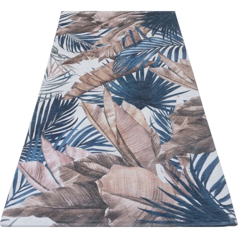 Veer Carpets Vloerkleed palm blue 70 x 140 cm