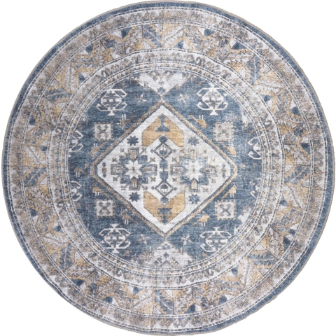 Veer Carpets Vloerkleed laria blue 4 rond ø160 cm