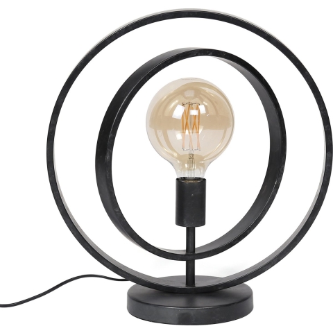 Hoyz Hoyz tafellamp industrieel draaiende tafellamp van metaal vintage zwart