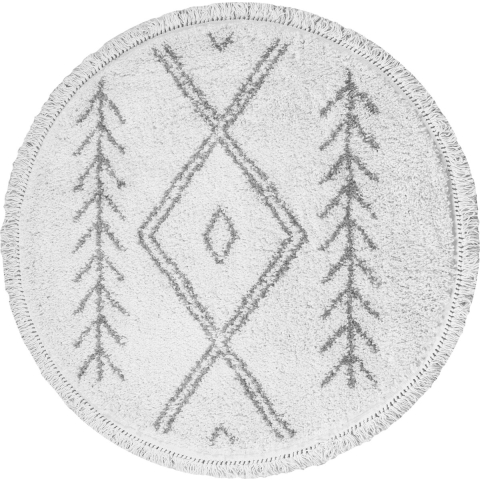 Home67 Vloerkleed rabat cream rond ø200 cm