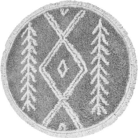 Home67 Vloerkleed rabat grey rond ø200 cm