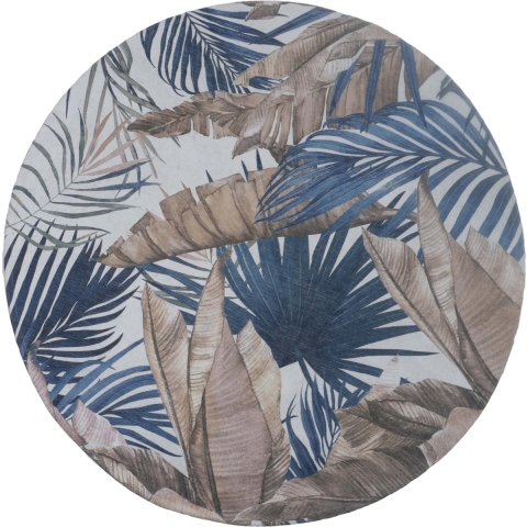 Veer Carpets Vloerkleed palm blue rond ø120 cm