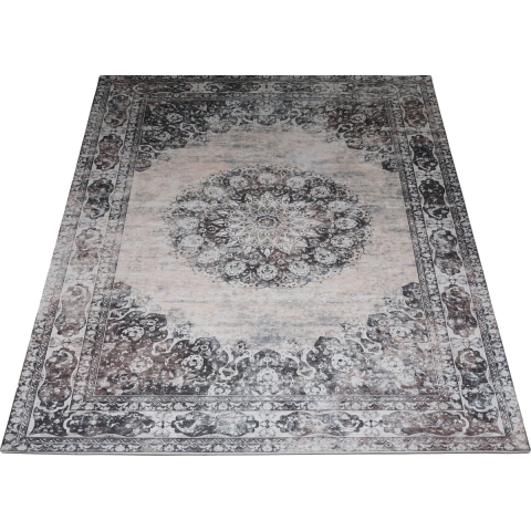 Veer Carpets Vloerkleed viola antraciet 200 x 200 cm