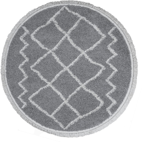 Home67 Vloerkleed marrakesh grey rond ø120 cm