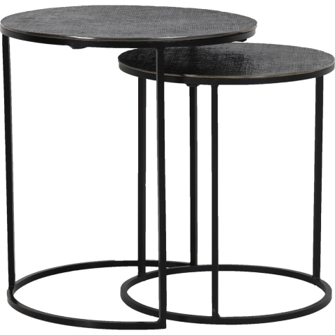 Light & Living bijzettafel rengo Ø49x52cm - set van 2