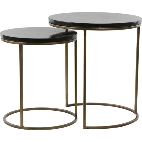 Light & Living bijzettafel sobrina Ø50x52cm - set van 2