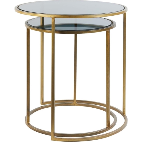 Light & Living bijzettafel duarte Ø50x52cm - set van 2