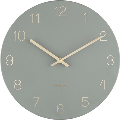 Karlsson wandklok charm engraved numbers small jungle Ø30cm