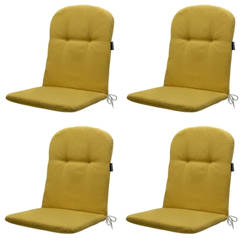 Madison kuipstoelkussen hoge rug panama yellow 45x96cm 4 stuks