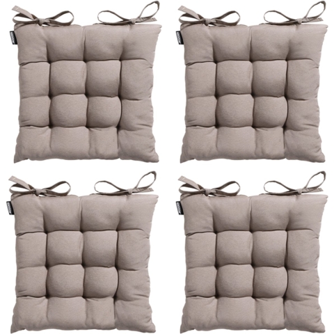 Madison zitkussen panama jute 46x46 - 4 stuks