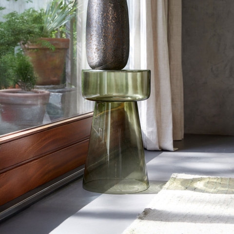 Light & Living bijzettafel dakwa Ø30x50cm -