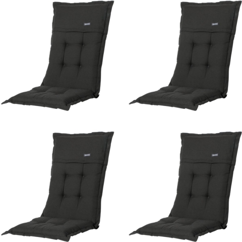 Madison kussen lage rug rib black 105x50 - 4 stuks