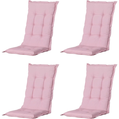 Madison tuinkussens hoge rug panama soft pink 123x50 - 4 stuks