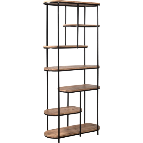 Brix kabinetkast milou 84x190cm marmer en gecoat staal bruin