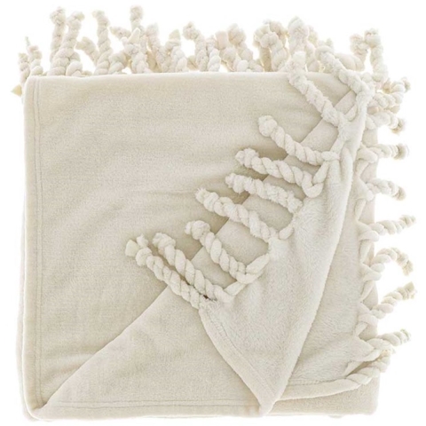 Unique Living plaid lieke 130x160cm ivory