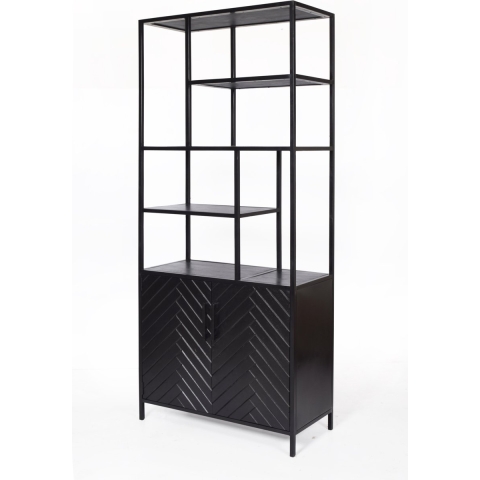 Livingfurn kabinetkast york 90cm mangohout / gecoat staal