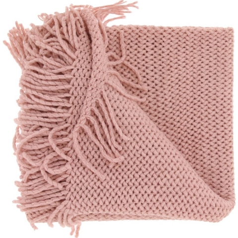 Unique Living plaid kos 127x152cm old pink