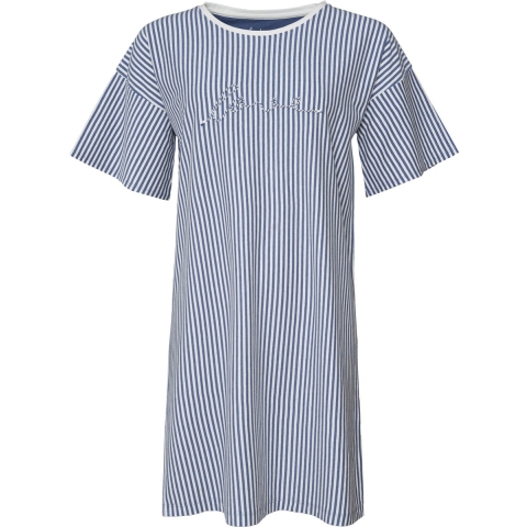 By Louise Dames nachthemd korte mouw gestreept