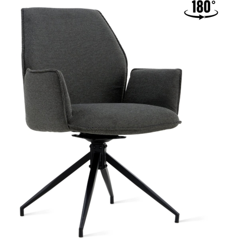 Multifurn 2x collectables jill eetkamerstoel linnen antraciet (set van 2)