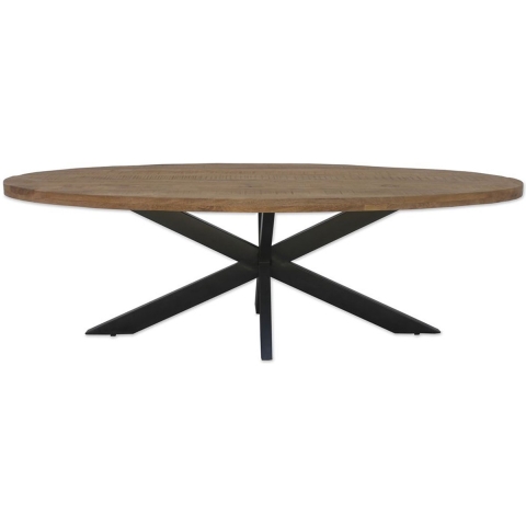 Brix ovale eetkamertafel mangohout 180cm -