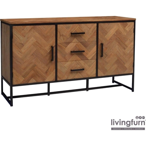 Livingfurn dressoir accent 145cm teakhout