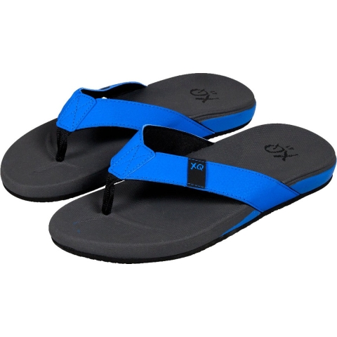 XQ Xq heren teenslippers ergonomisch antraciet/blauw