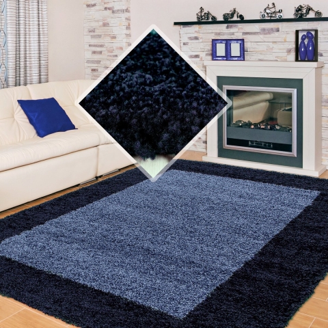 Muratap Basic shaggy kader vloerkleed hoogpolig- 80x250 cm