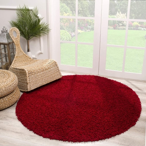 Muratap Loca shaggy rond vloerkleed hoogpolig- 200 cm rond