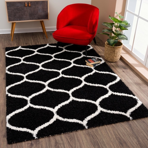 Muratap Madrid shaggy design vloerkleed creme hoogpolig- 120x170 cm