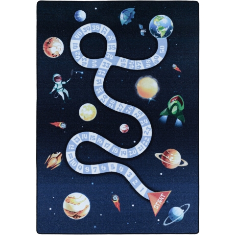 Muratap Play vloerkleed kinderkamer space numbers laagpolig 120x170 cm